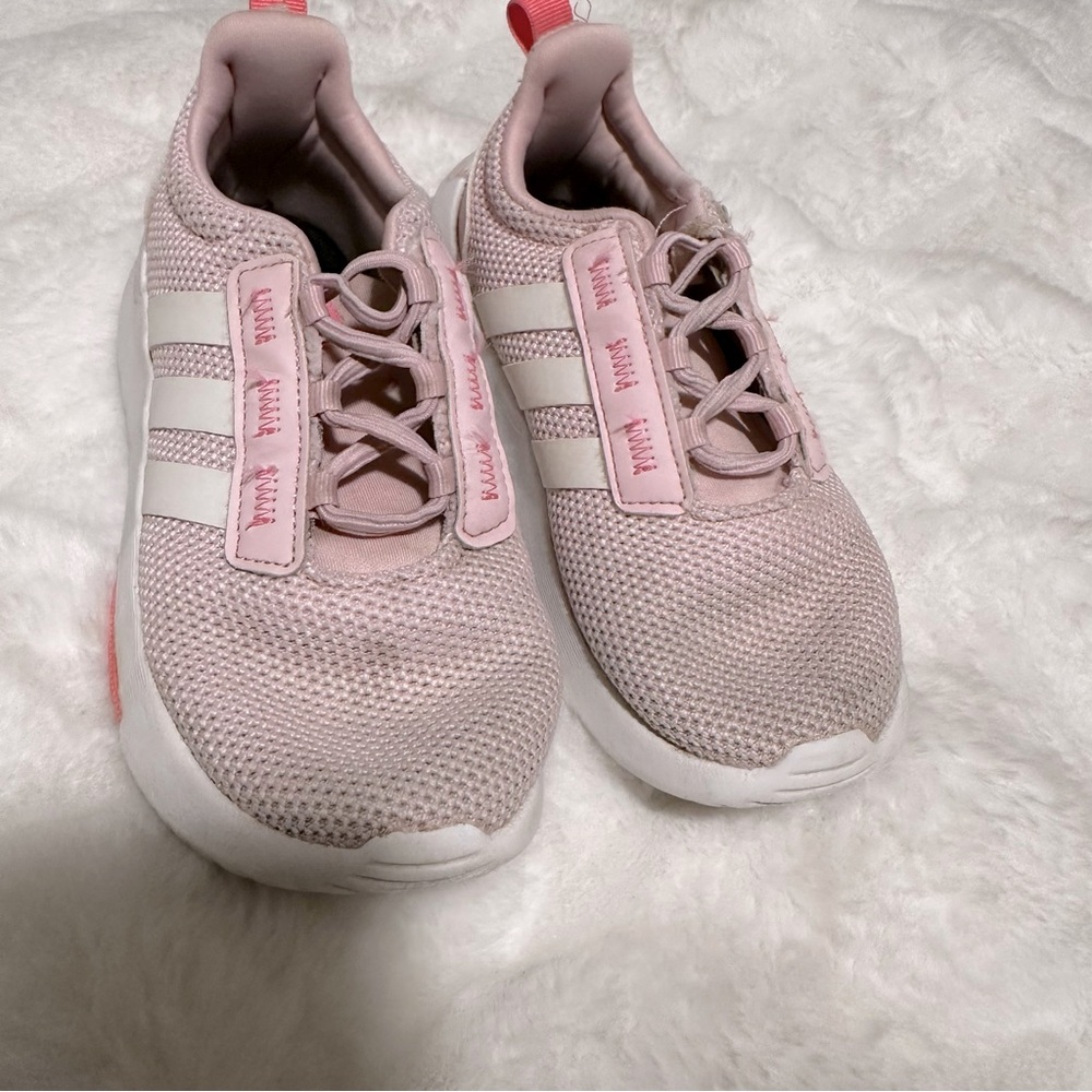 Little Girls Pink Adidas Shoes Size 10